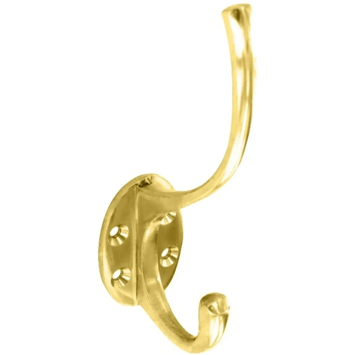Securit Brass 125mm(5") Hat & Coat Hook - Image 1