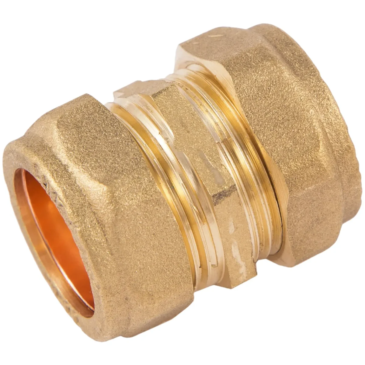 Securplumb Brass Straight Connector 15mm - Image 1