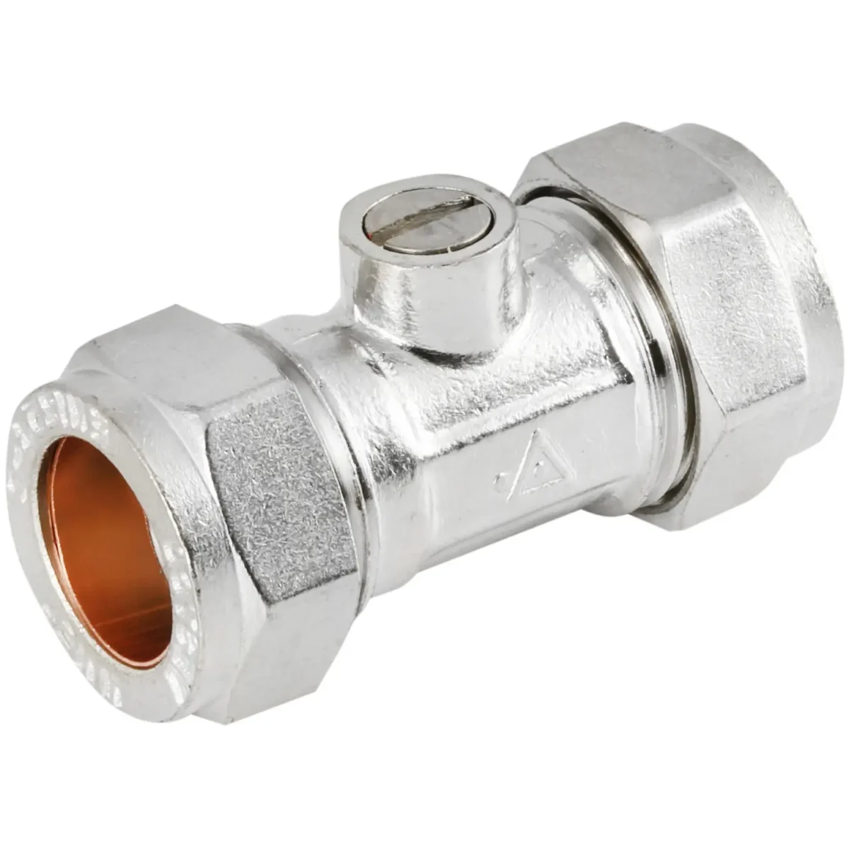 Securplumb 15mm Isolator Valve CHROME - Image 1