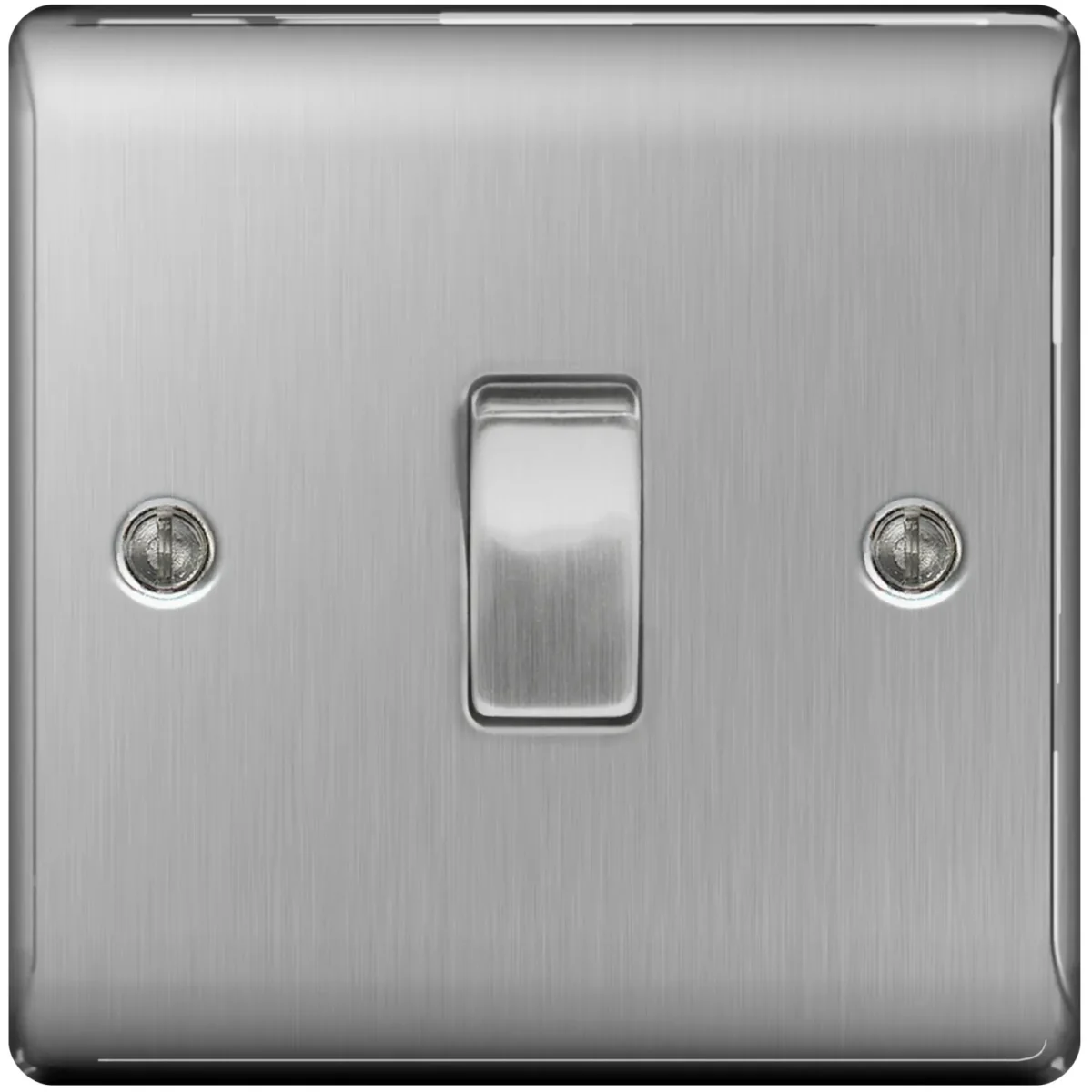 Nexus 1g Wall Switch Brushed Steel - Image 1