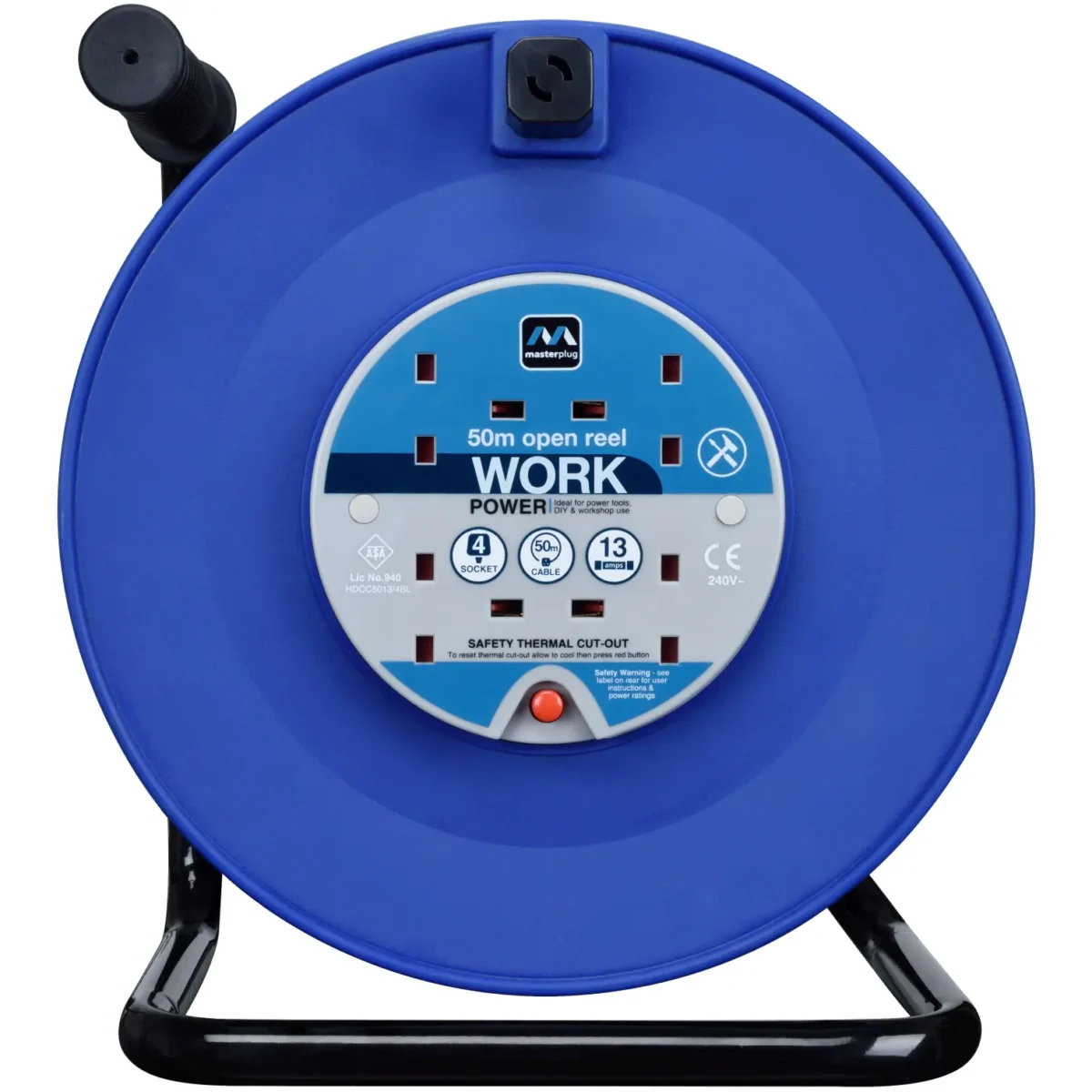 Masterplug 50m 13amp Open Reel - Image 1