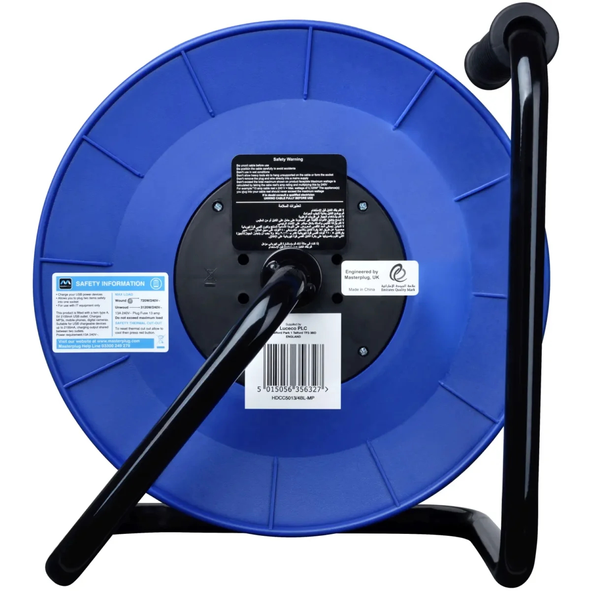 Masterplug 50m 13amp Open Reel - Image 4