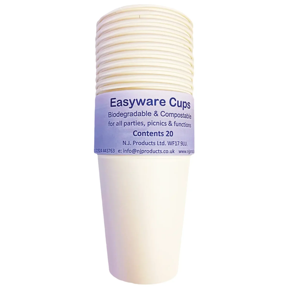 Easyware Cups Biodegradable & Compostable 20 Pack - Image 1
