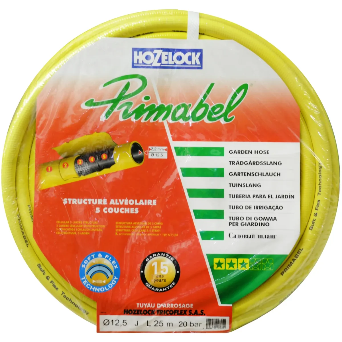 Hozelock 25m Primabel 900 Hose Yellow - Image 1