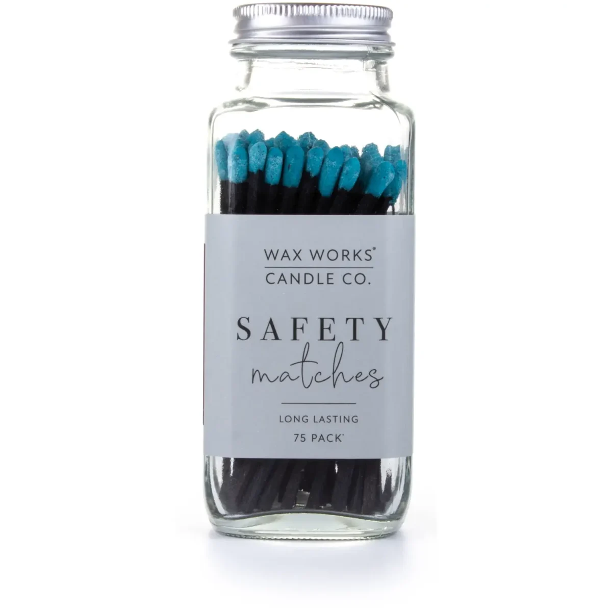 Wax Works Candle Co Safety Matches Black Sticks 75 Pack Long Lasting - Image 1