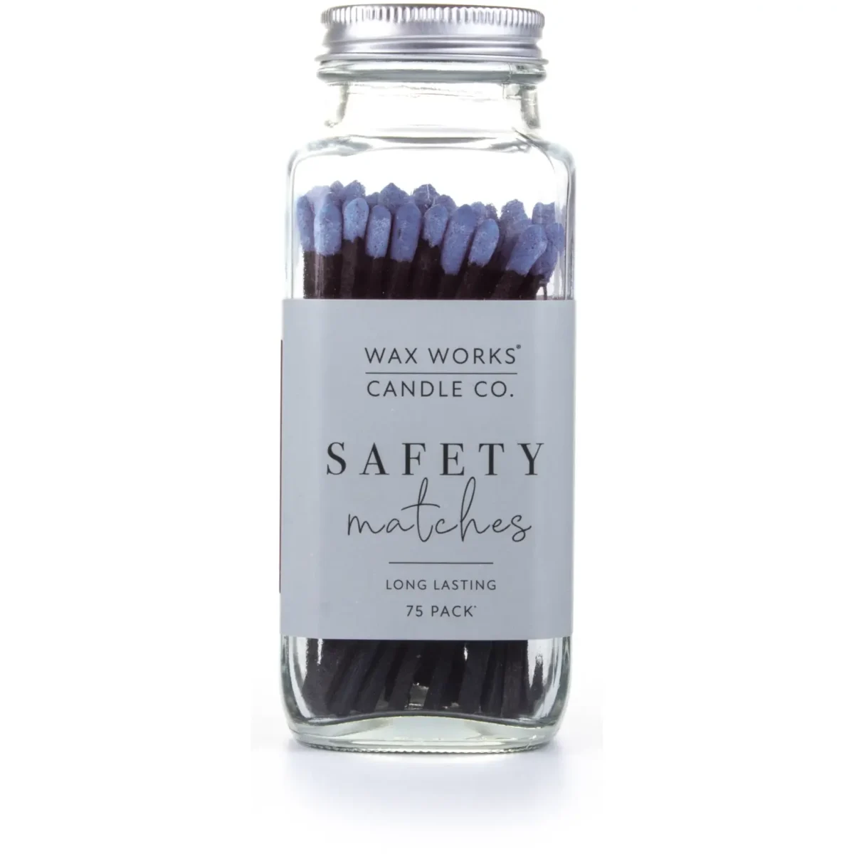 Wax Works Candle Co Safety Matches Black Sticks 75 Pack Long Lasting - Image 2