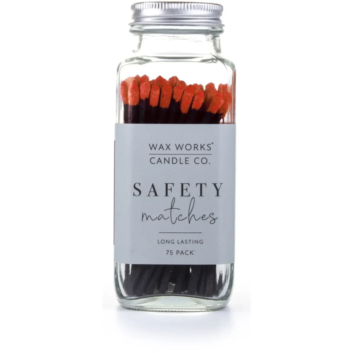 Wax Works Candle Co Safety Matches Black Sticks 75 Pack Long Lasting - Image 4