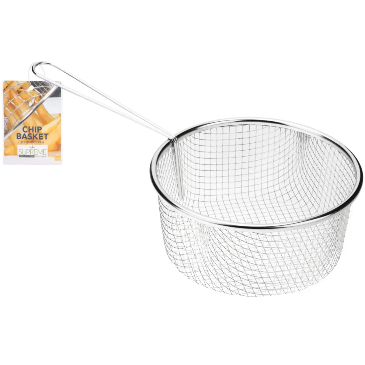 Supreme Stainless Steel Chip Frying Basket 20cm - Image 1