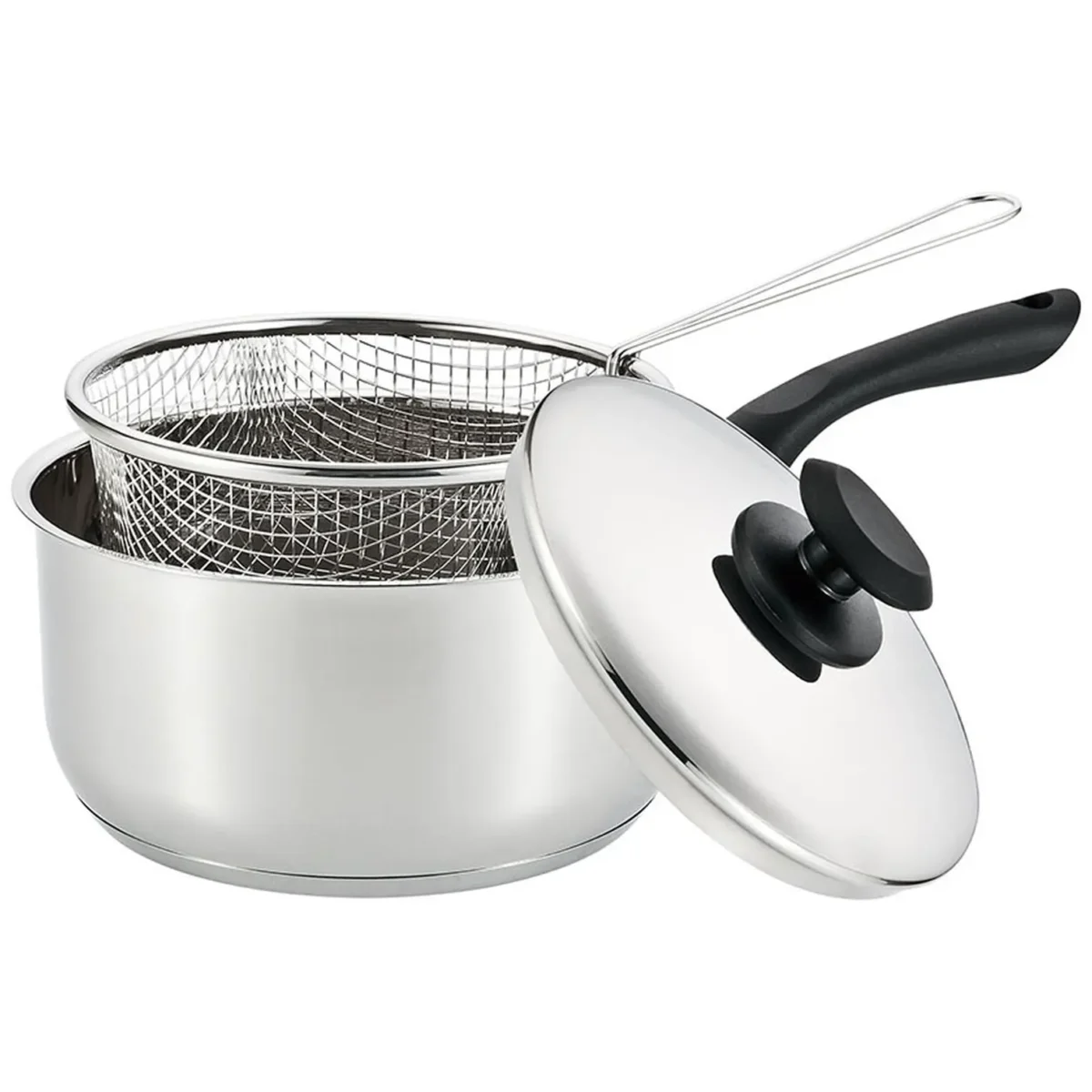 Supreme Stainless Steel Chip Pan Set 22cm - Image 3