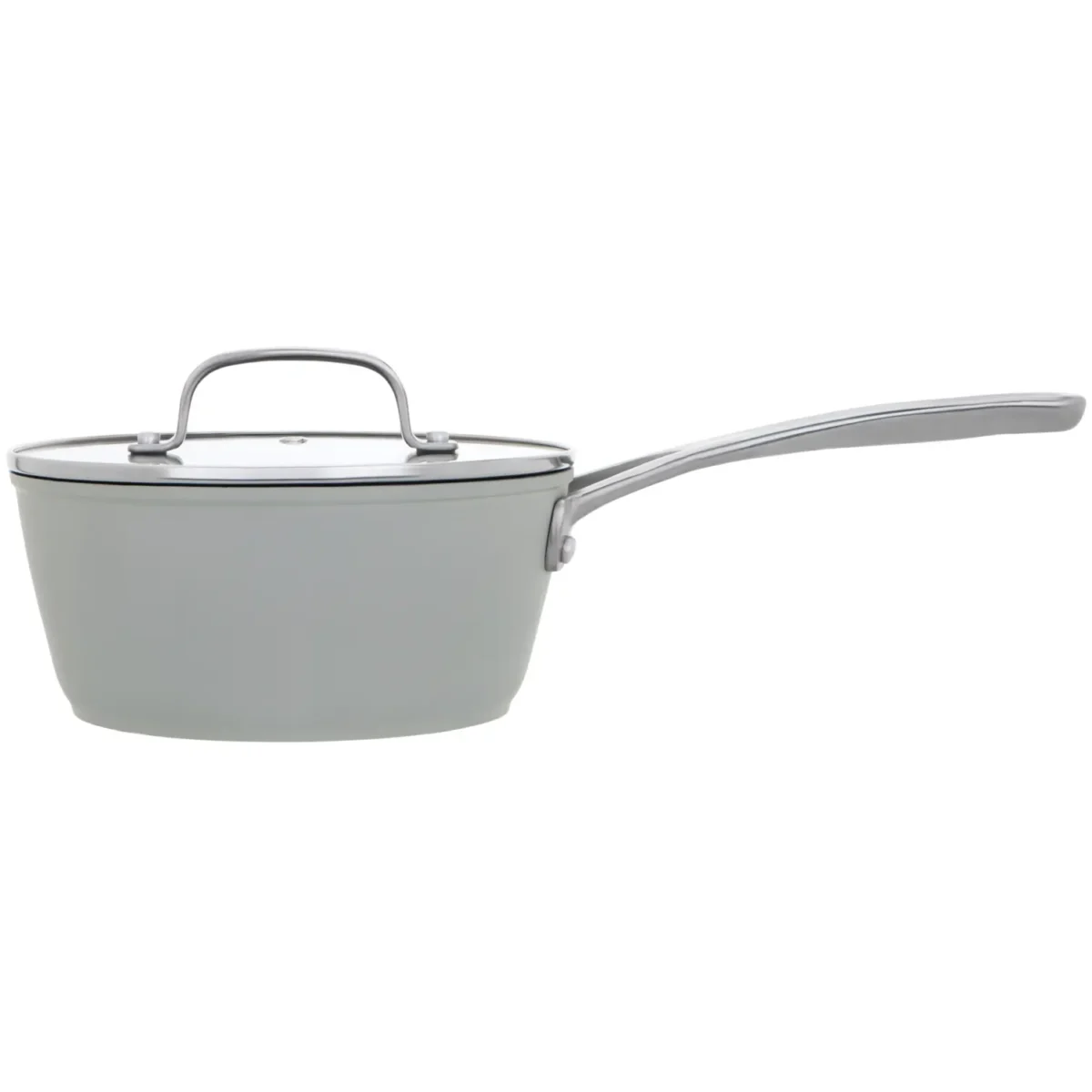 Laura Ashley 18cm Saucepan with Glass Lid Sage Leaf - Image 1