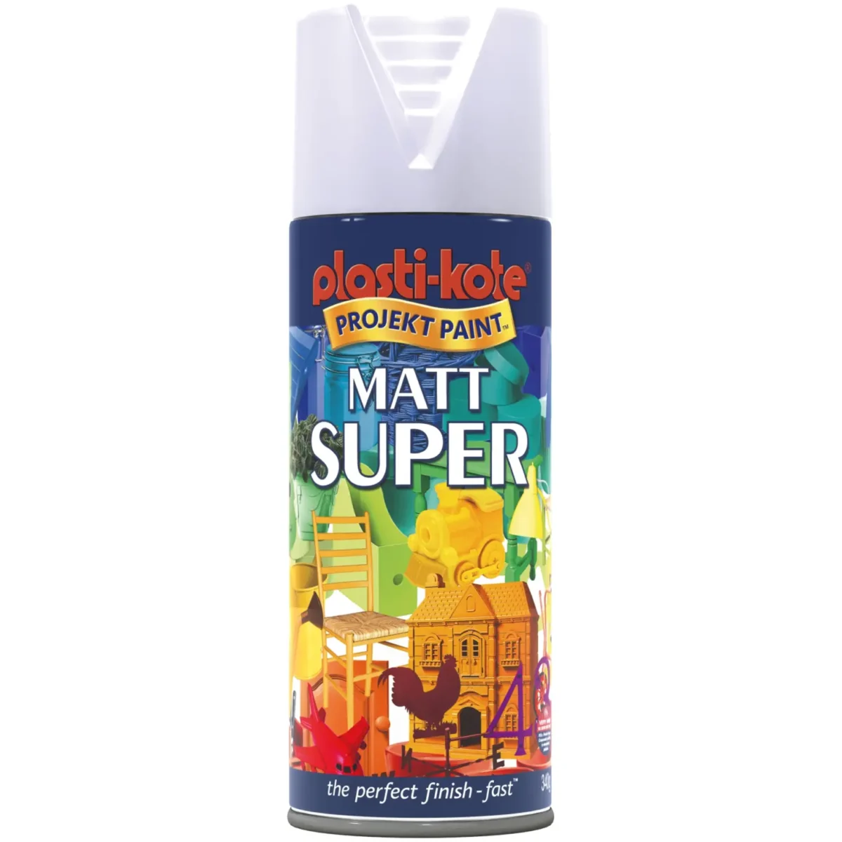 Plasti-kote Super Acrylic Flat White - Image 1
