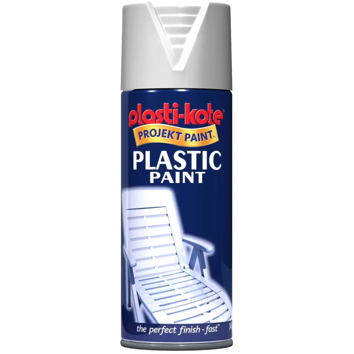 Plasti-kote 400ml Plastic Paint Gloss White - Image 1
