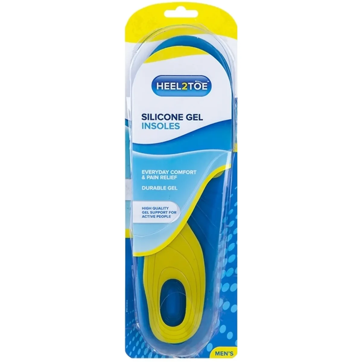 Heel2Toe Silicone Gel Insoles To Fit 8-13