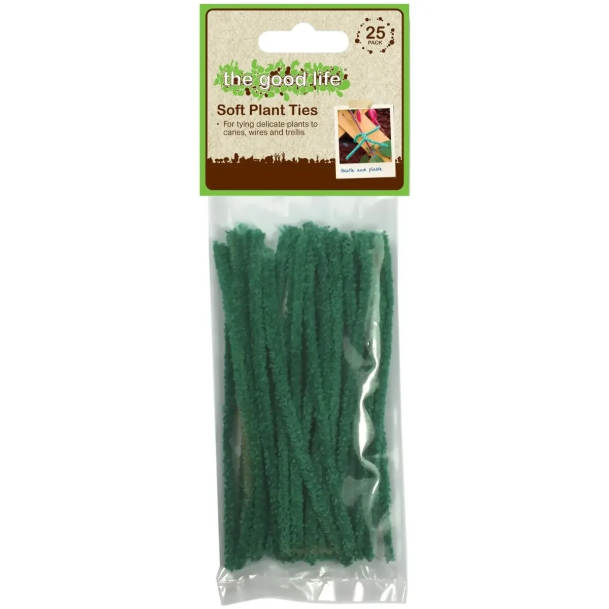 The Good Life Soft Plant Ties pk25 - Image 1