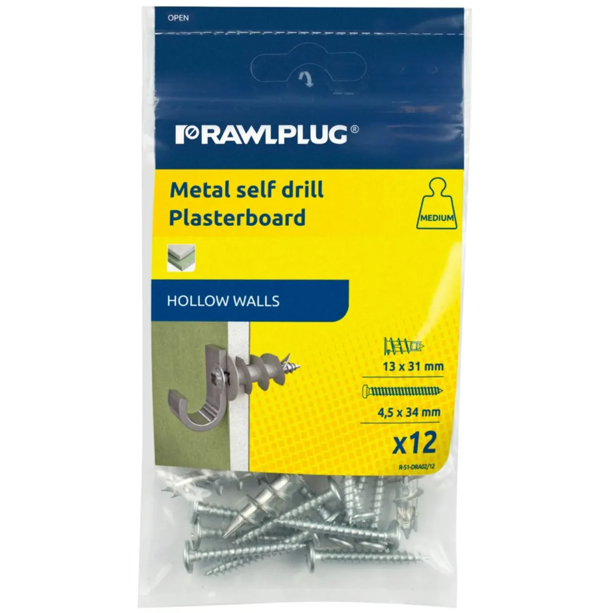 Self-Drive Plasterboard Fixing 12 Pack