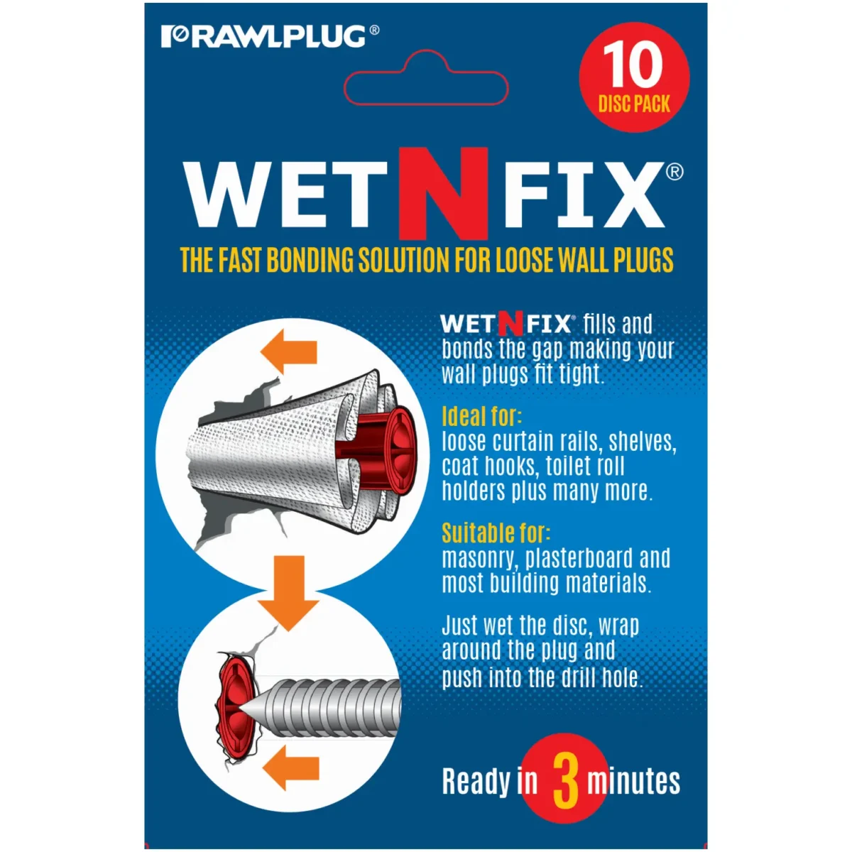 Rawlplug Wet N Fix pk10 - Image 1