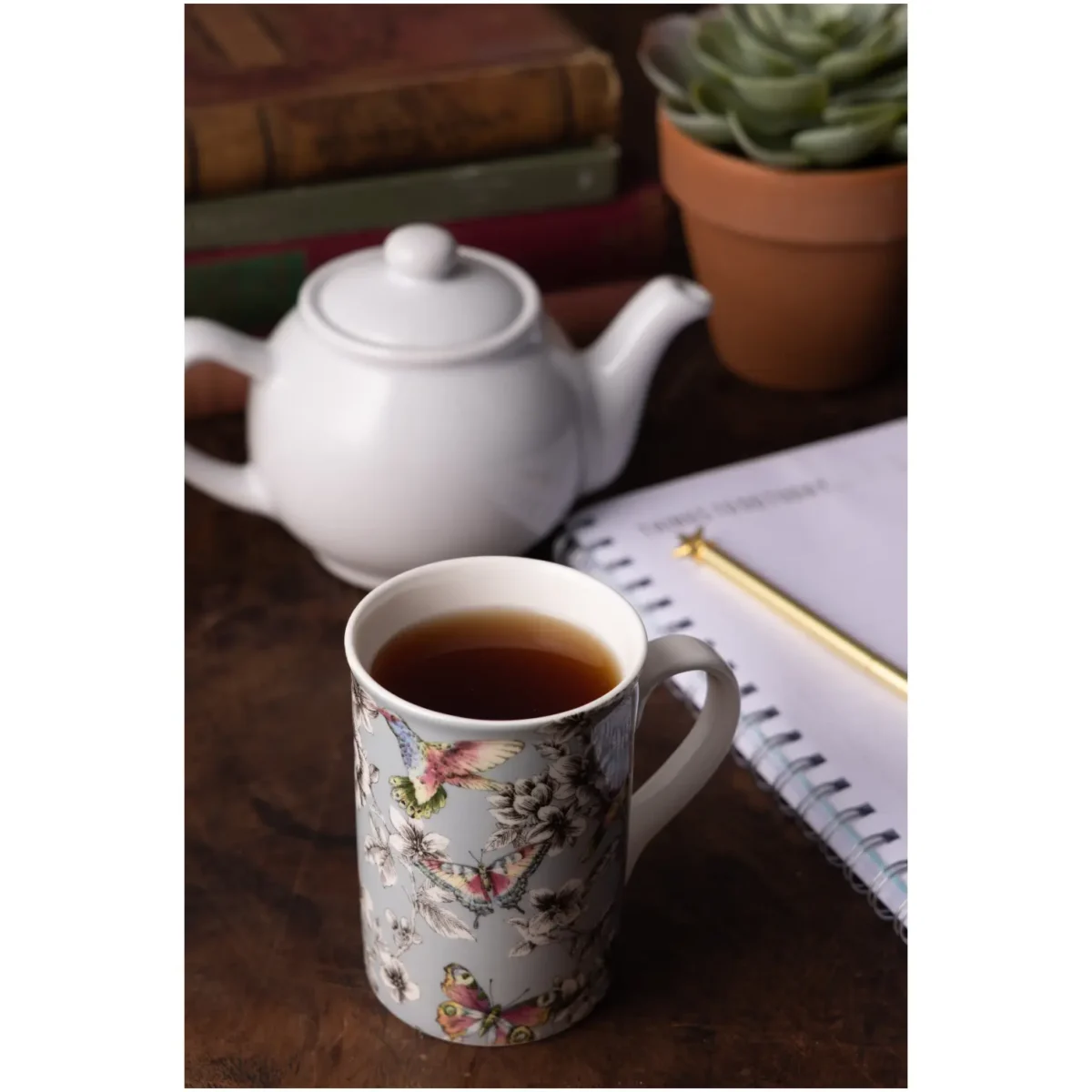 Price & Kensington Hummingbird Fine China Duckegg Mug - Image 3