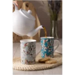 Price & Kensington Hummingbird Fine China Teal Mug - Image 4