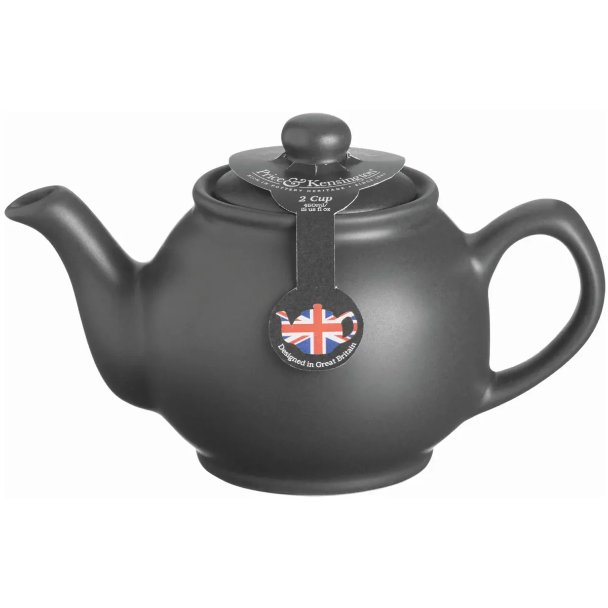 Price & Kensington Matt Black 2 Cup Teapot - Image 2