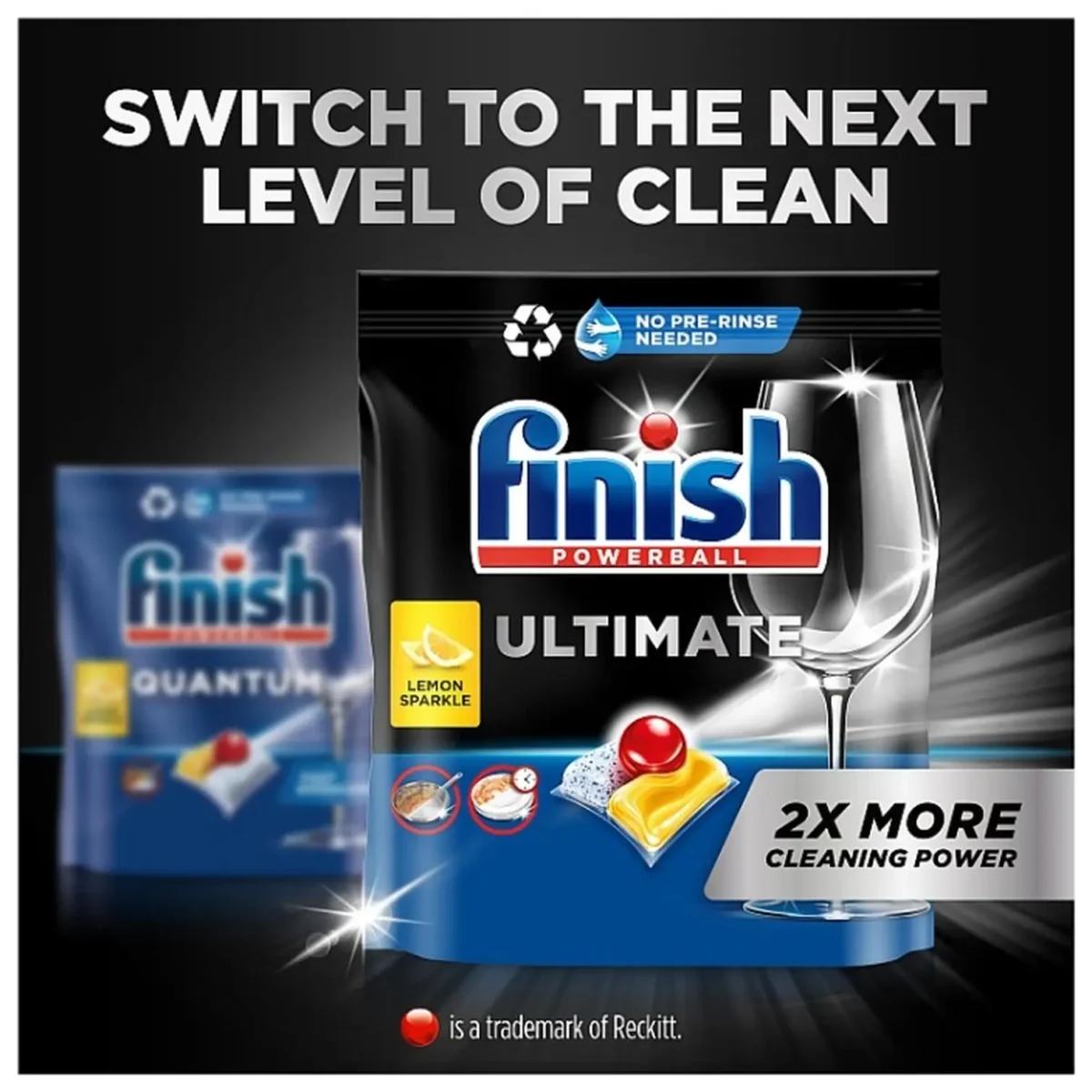 Finish Dishwasher Tablets Quantum Lemon Pack of 100 - Image 5