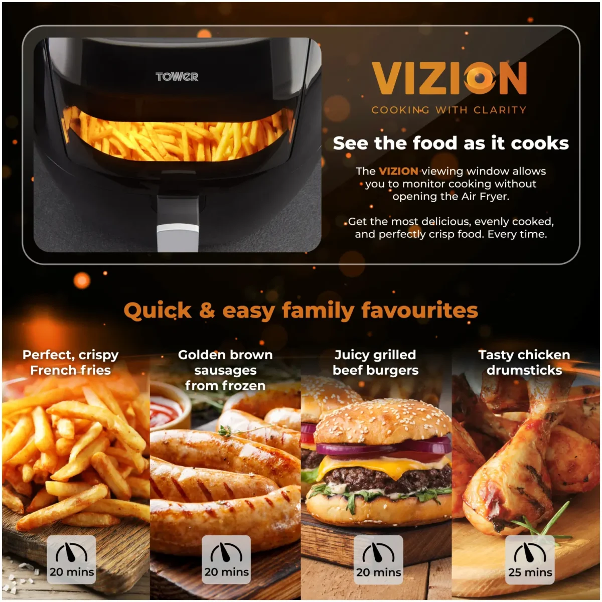 Tower 7Ltr Vizion Air Fryer - Image 4