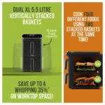 Tower Vortex Double Stack AirFryer 11 Litre Capacity - Image 5