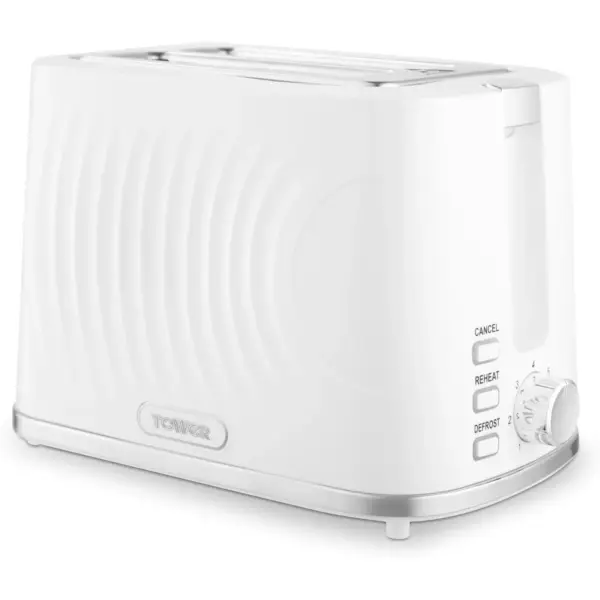 Tower T20090WHT 2 Slice Toaster White Tower T20090WHT 2 Slice Toaster White