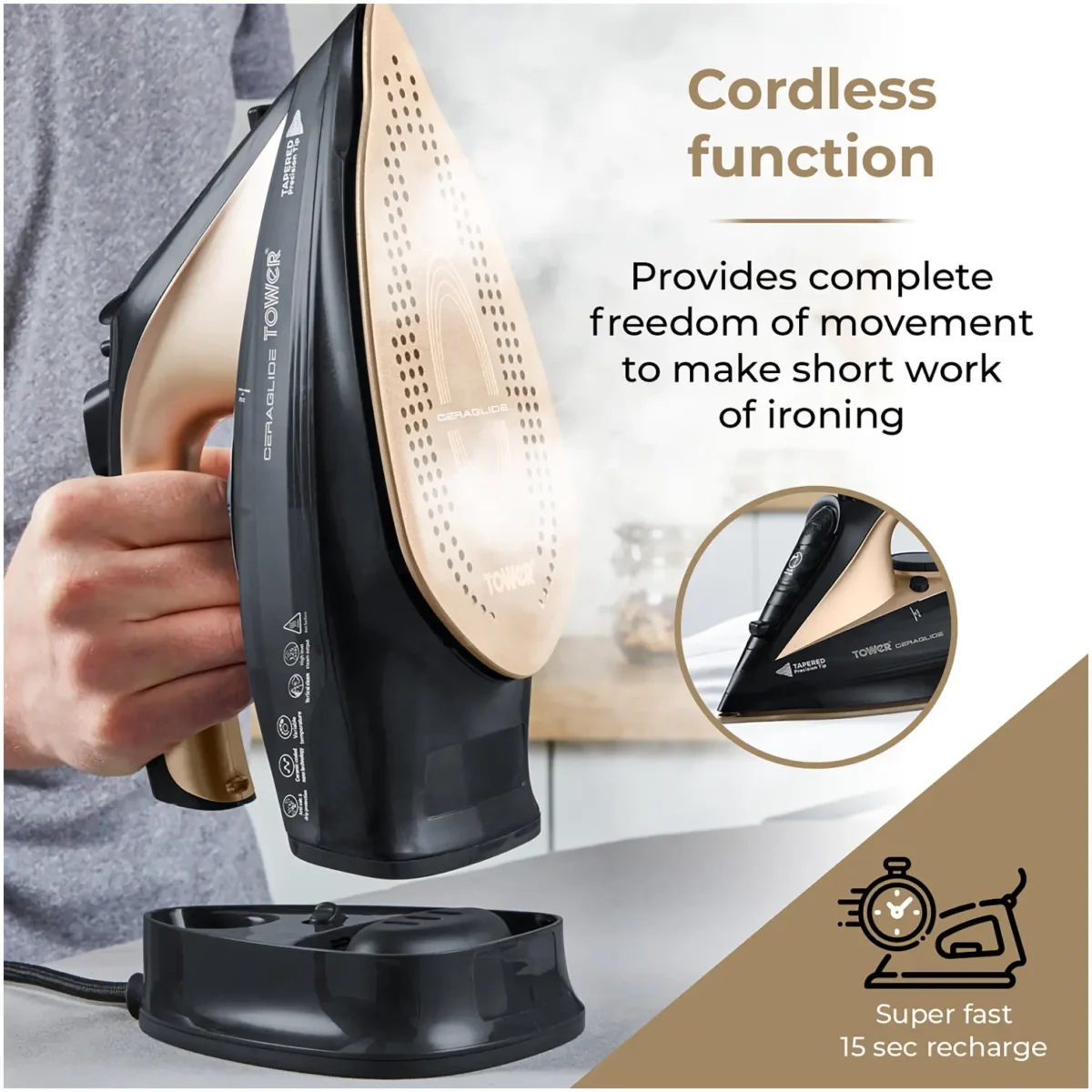 Tower Cord/Cordless Iron 2400w - Image 4