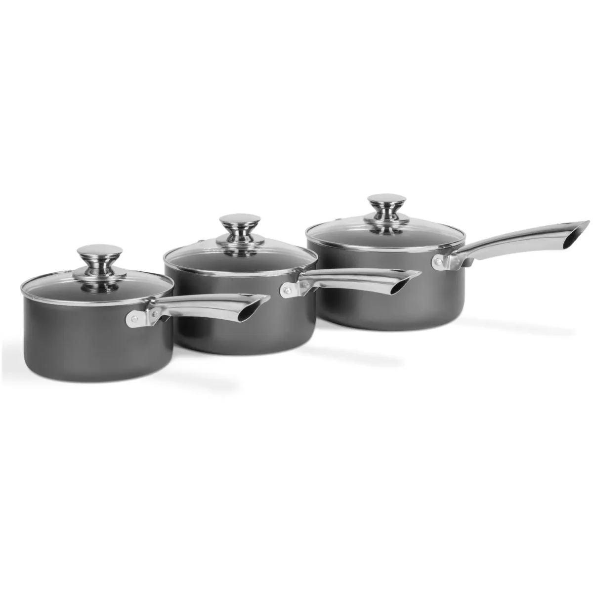 Morphy Richards Accents 3 Piece Pan Set Titanium - Image 1