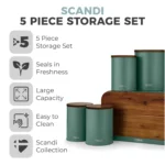 Tower Scandi 5 Piece Storage Set Jade - Image 2