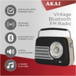 Itek A60048BLK Vintage Radio AM & FM Bands - Image 2