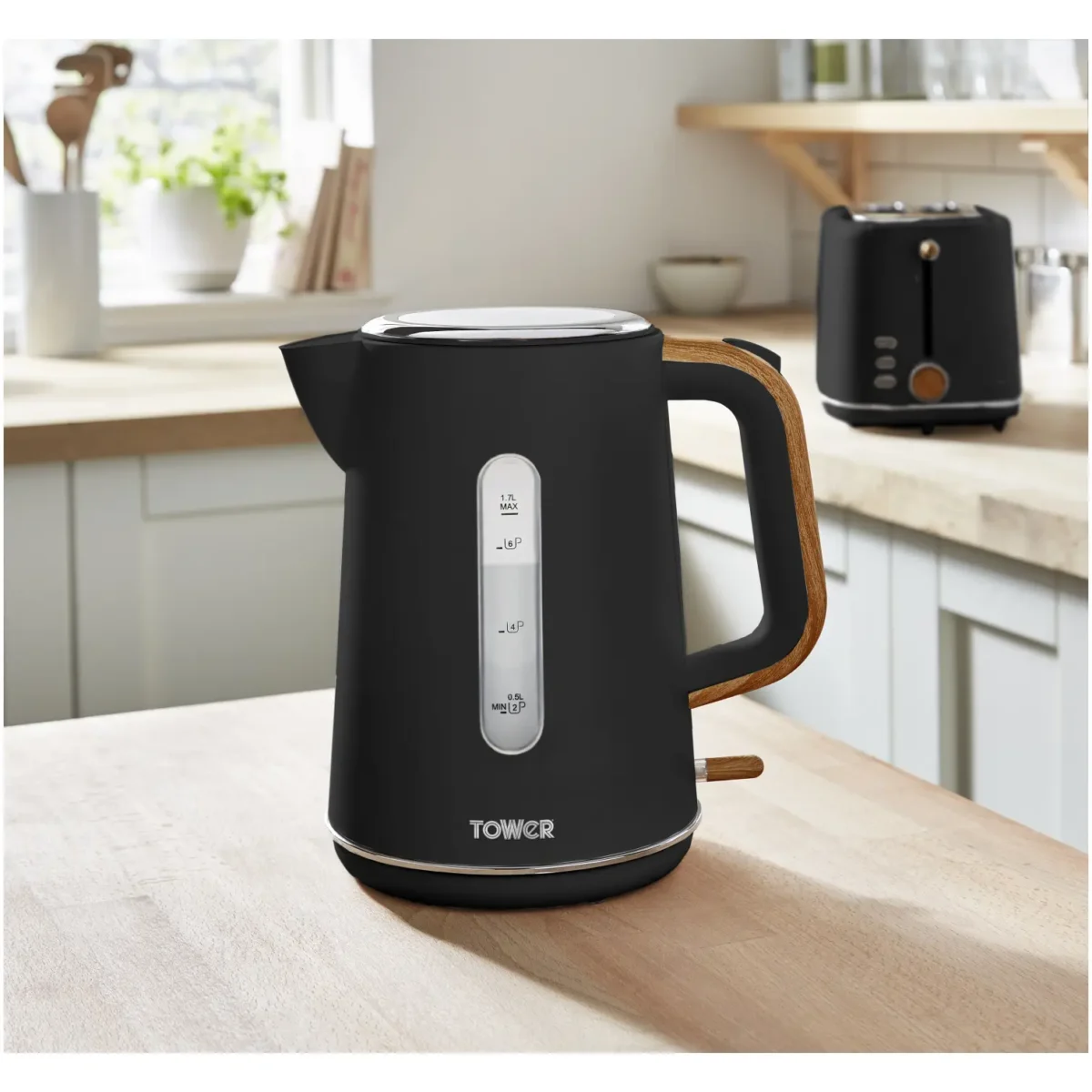 Tower Scandi Jug Kettle Black - Image 4