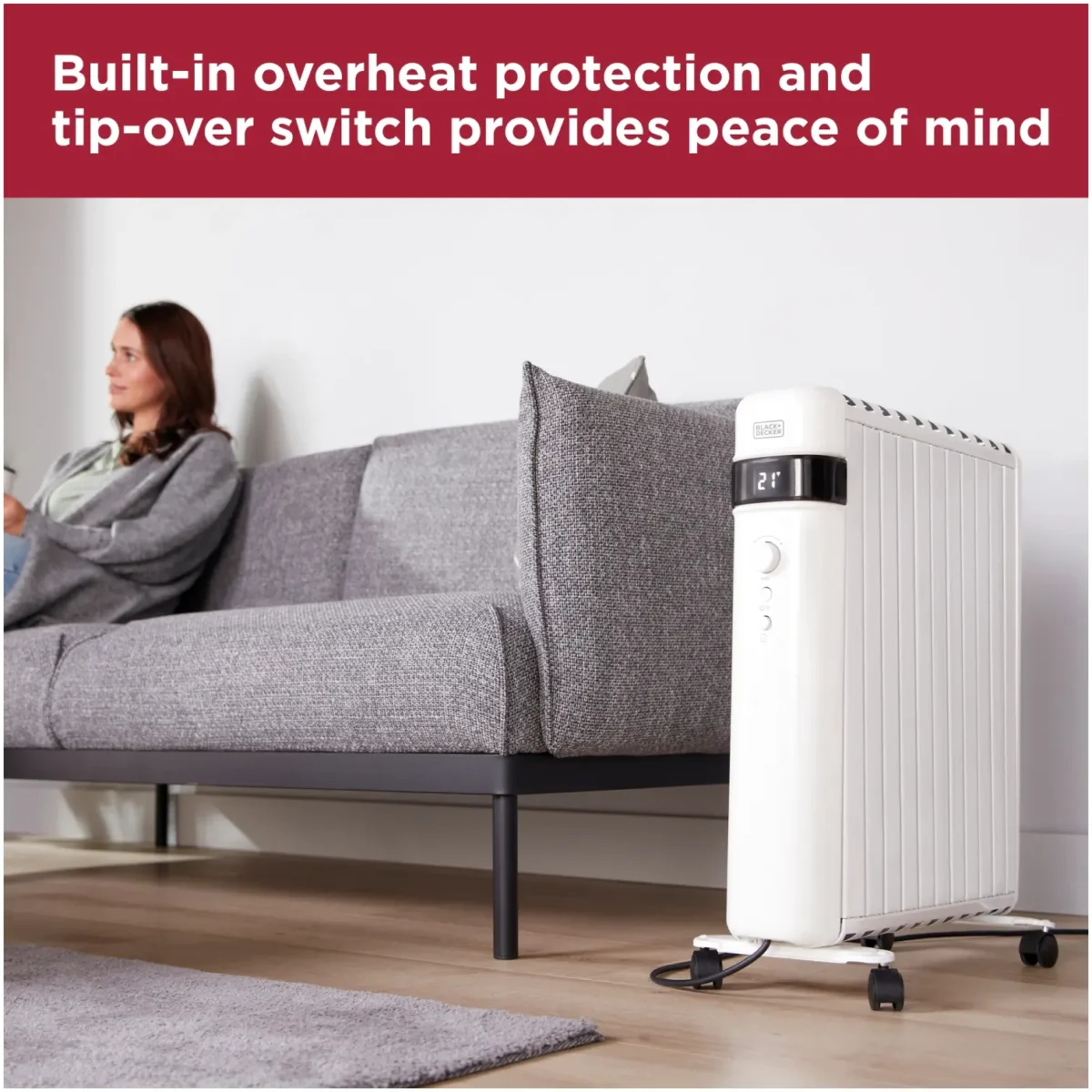 Black+Decker Smart Digital Oil Free Radiator 1.5kw - Image 11
