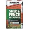 Ronseal Shed & Fence Preserver Light Brown 5Litre