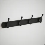Rothley Hook Rail 4 Hook Black
