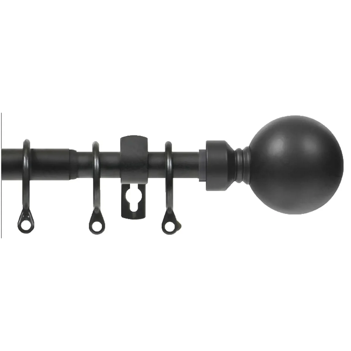 Renaissance Black Extending Metal Pole 120-210cm - Image 1