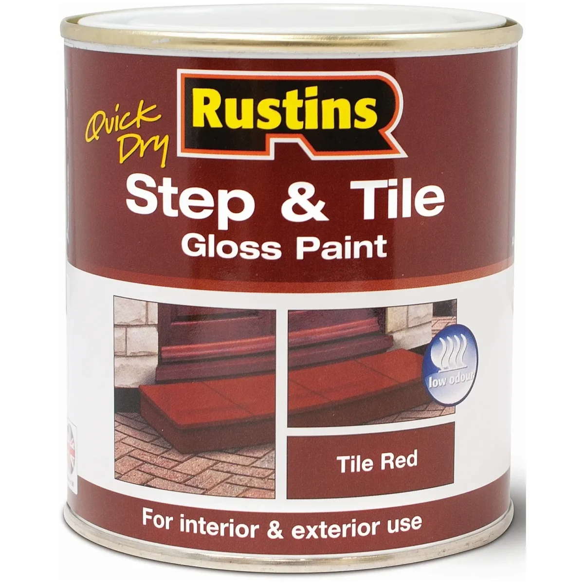 Rustins 250ml Step & Tile Paint GLOSS RED - Image 1