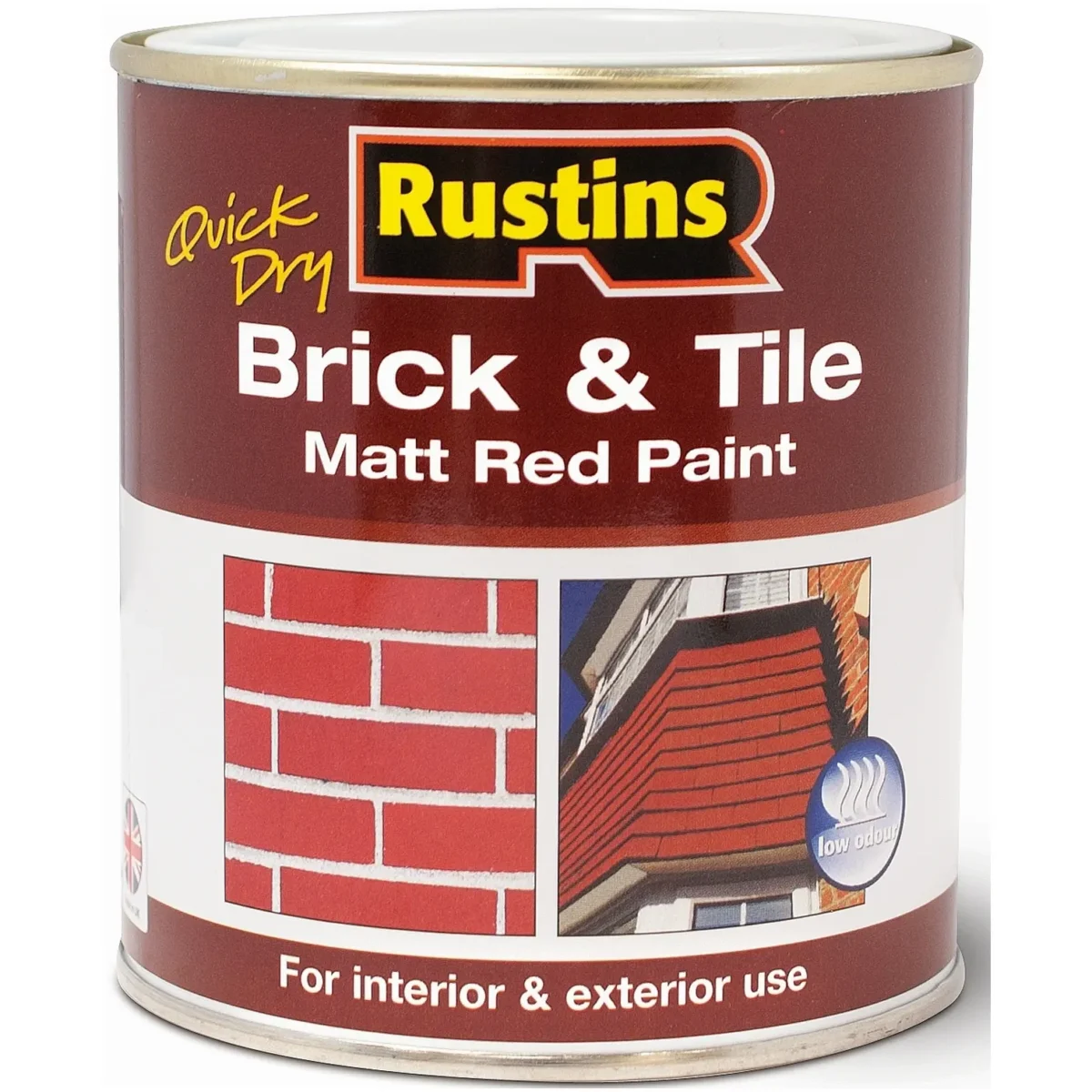 Rustins 250ml Brick & Tile Paint MATT RED - Image 1
