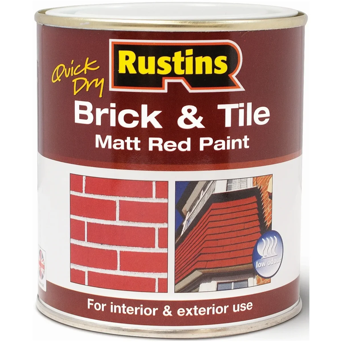 Rustins 500ml Brick & Tile Paint MATT RED - Image 1