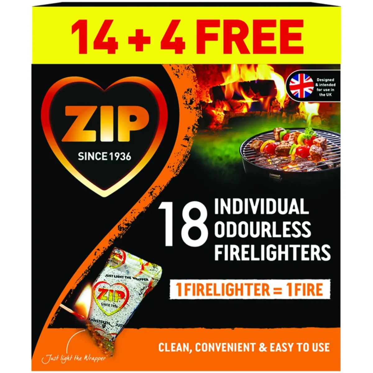 Zip Wrapped Firelighters (18) - Image 1
