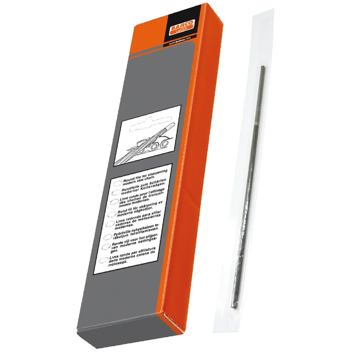 Sandvik 200 x 4mm Chain Saw File - Image 1