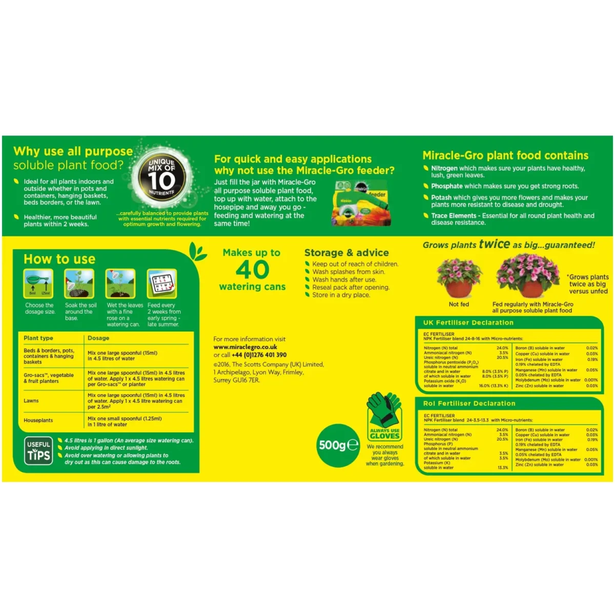 Miracle-Gro Plant Food 500g - Image 2