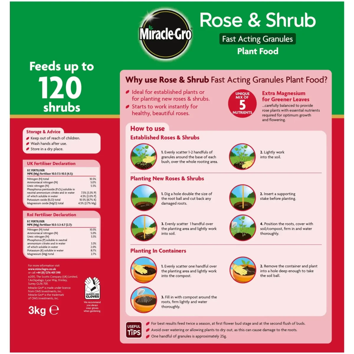 Miracle-Gro Rose & Shrub Food 3kg - Image 2