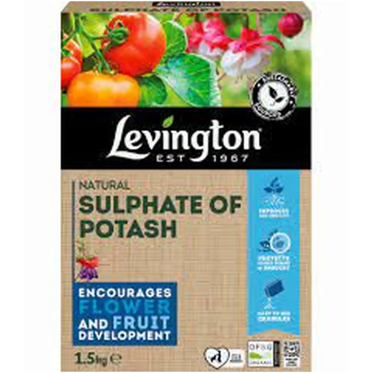 Levington Natural Sulphate Of Potash 1.5kg - Image 1