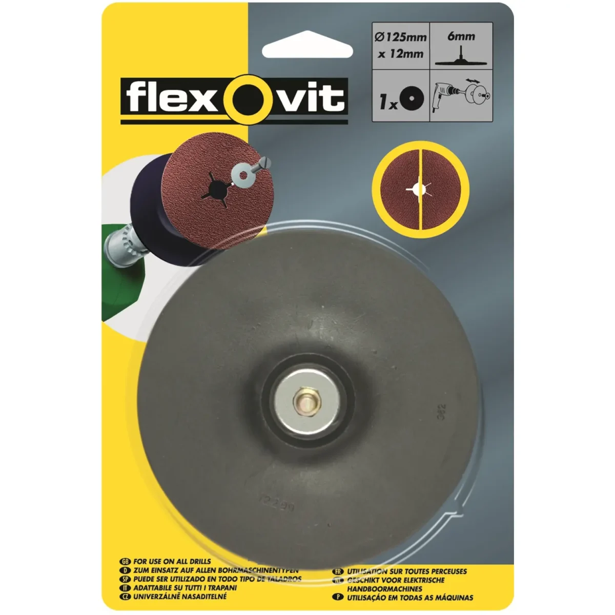 Flexovit Rubber Backing Pad 125mm - Image 1