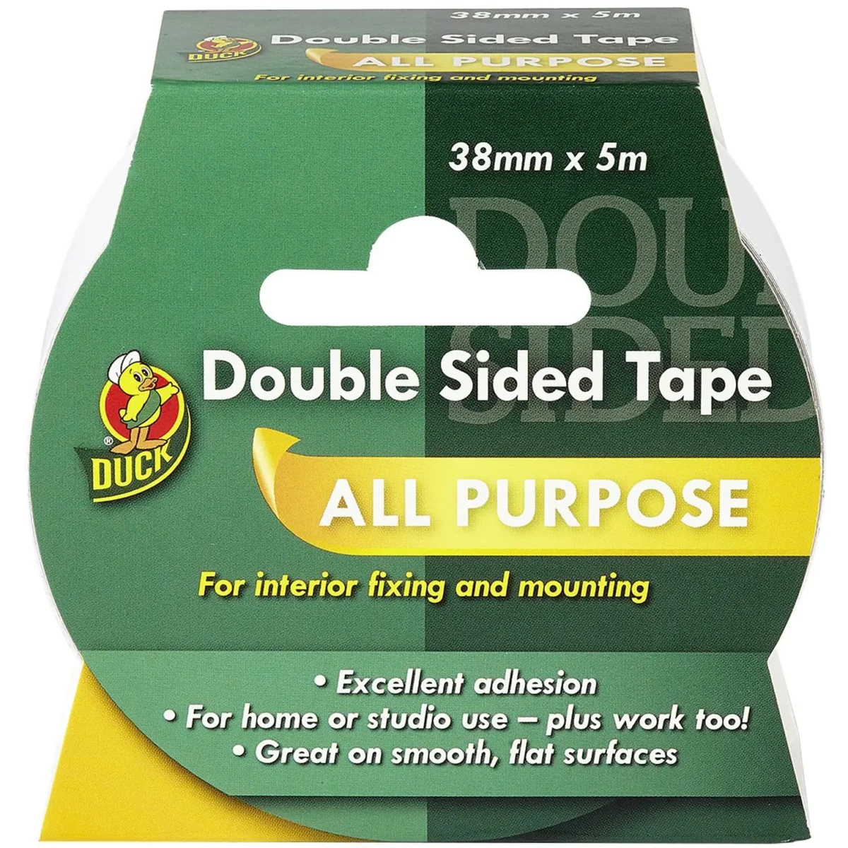 Duck Double Sided All Purpose Tape 38mm x 5m - Image 1