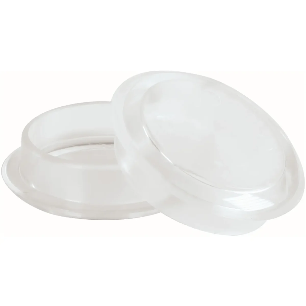 Select 45mm Clear Round Castor Cup Pack of 4 - Image 1