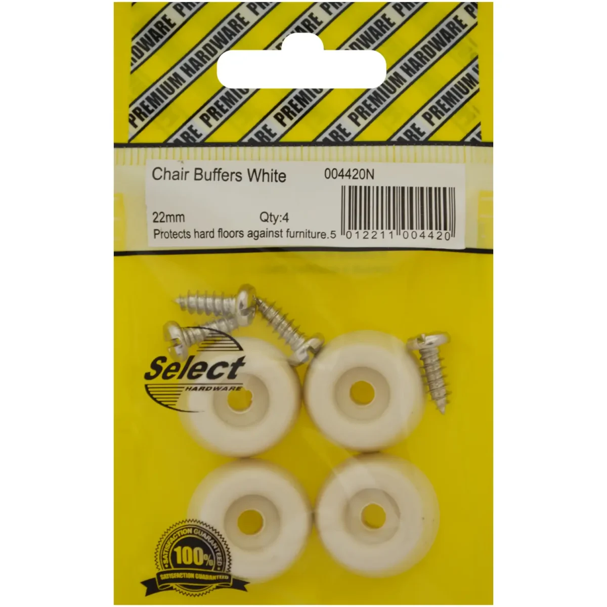 Select Seat Buffers White Pack of 4 - Image 1