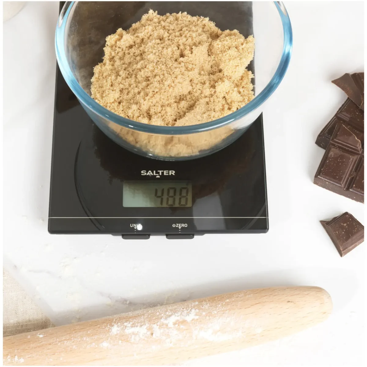 Salter Black Glass Kitchen Scale 5kg - Image 4