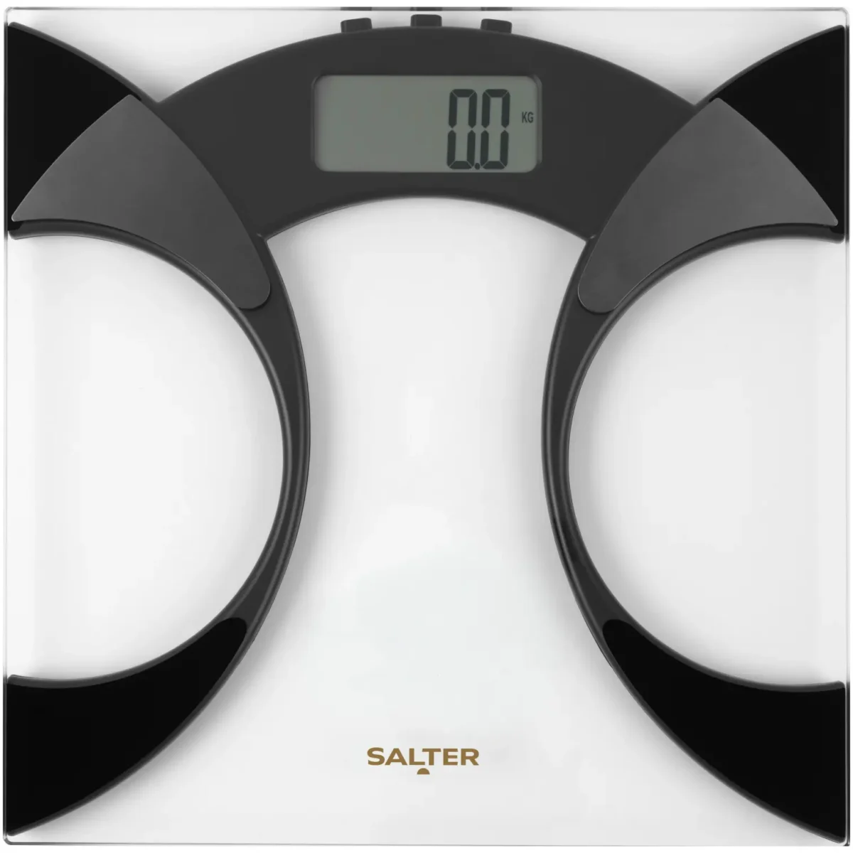 Salter Glass Analyser Bathroom Scale Black - Image 1
